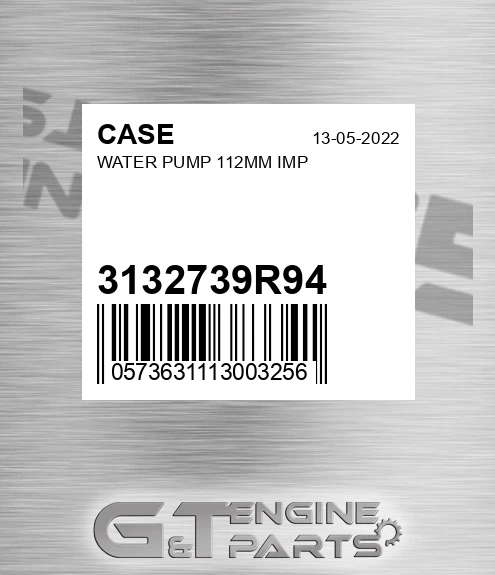 3132739R94 CASE Water Pump 112mm Imp