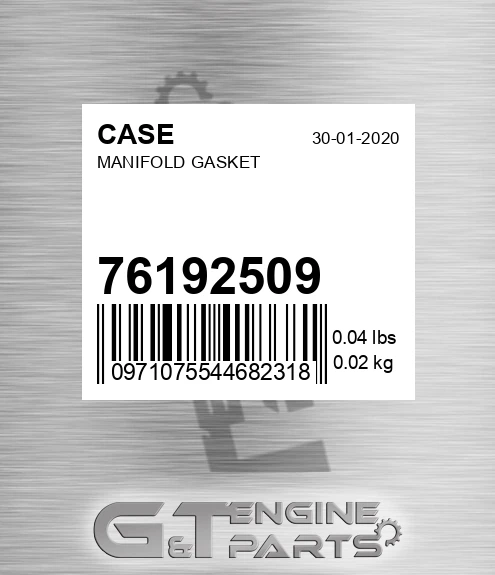 76192509 Manifold Gasket
