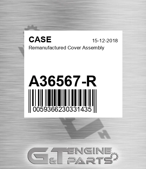A36567-R CASE Remanufactured Cover Assembly
