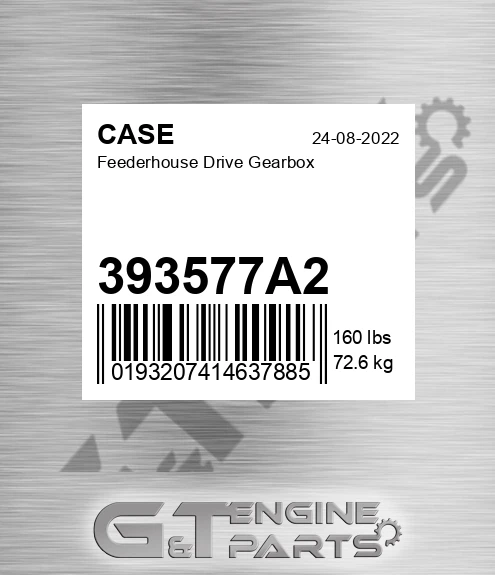 393577A2 CASE Feederhouse Drive Gearbox