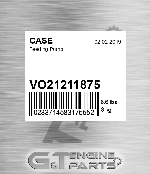 VO21211875 CASE Feeding Pump