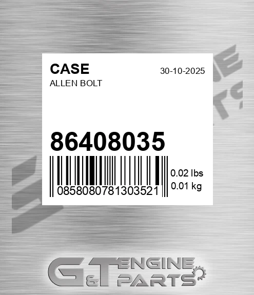 86408035 CASE Allen Bolt