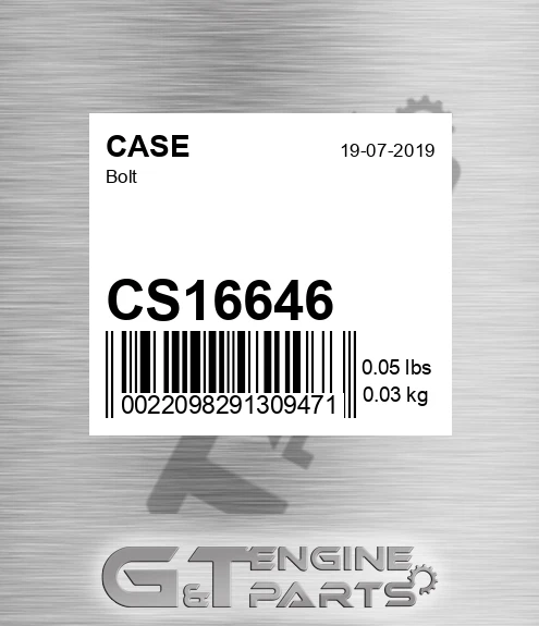 CS16646 CASE Bolt