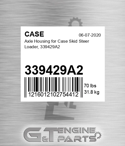 339429A2 Axle Housing For Skid Steer Loader,
