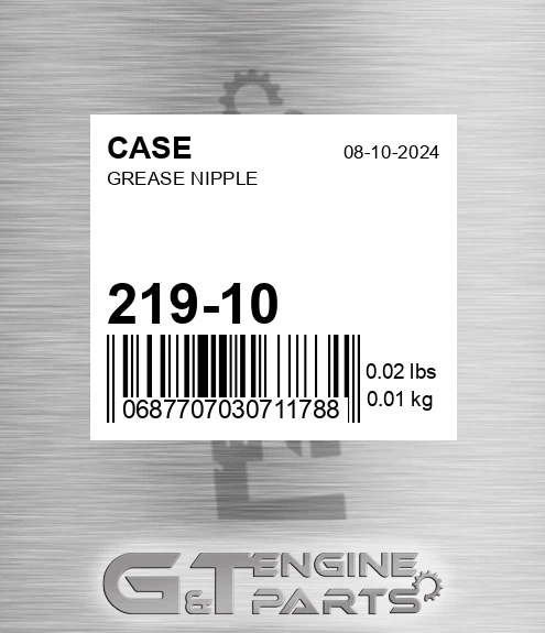 219-10 CASE Grease Nipple