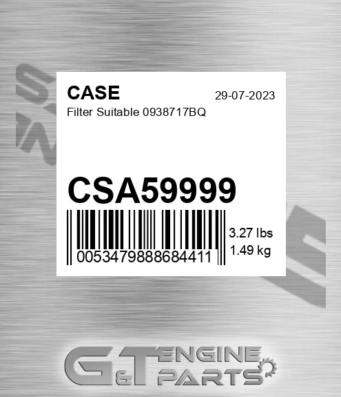 CSA59999 Filter Suitable 0938717bq