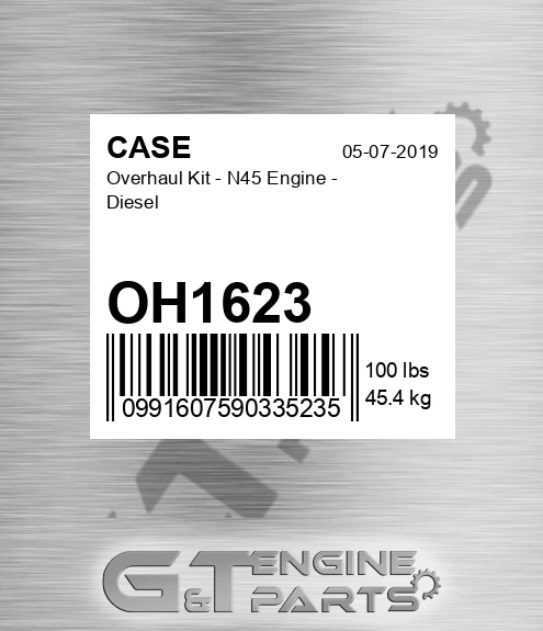 OH1623 CASE Overhaul Kit - N45 Engine - Diesel