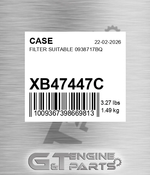 XB47447C Filter Suitable 0938717bq