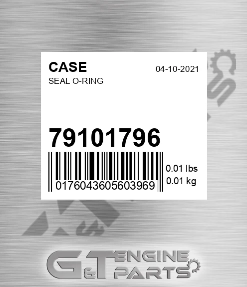 79101796 CASE Seal O-ring