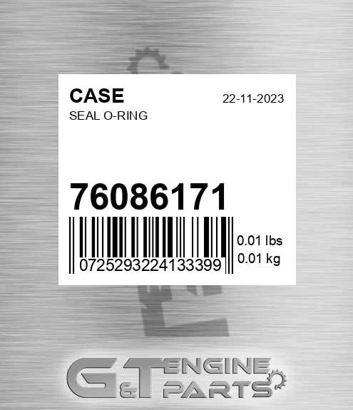 76086171 CASE Seal O-ring