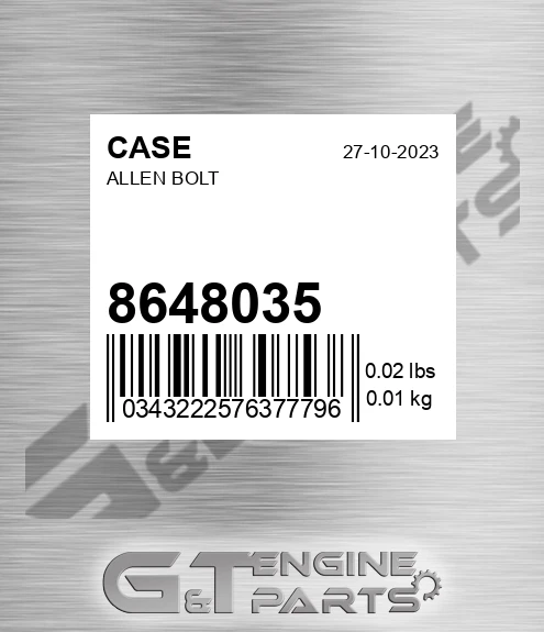 8648035 CASE Allen Bolt