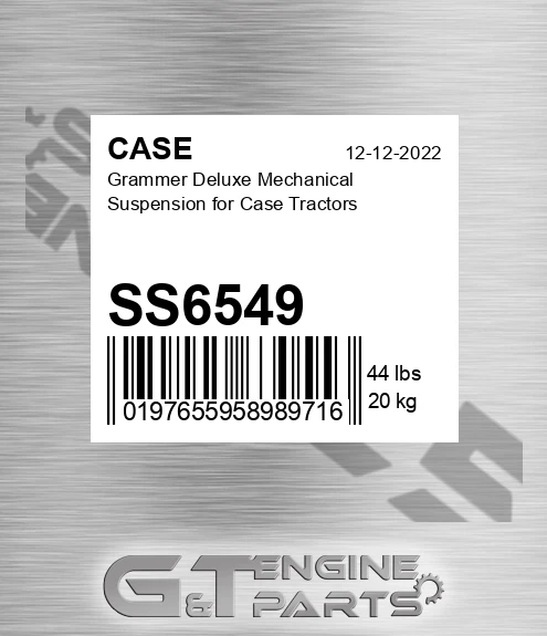 SS6549 CASE Grammer Deluxe Mechanical Suspension For Case Tractors