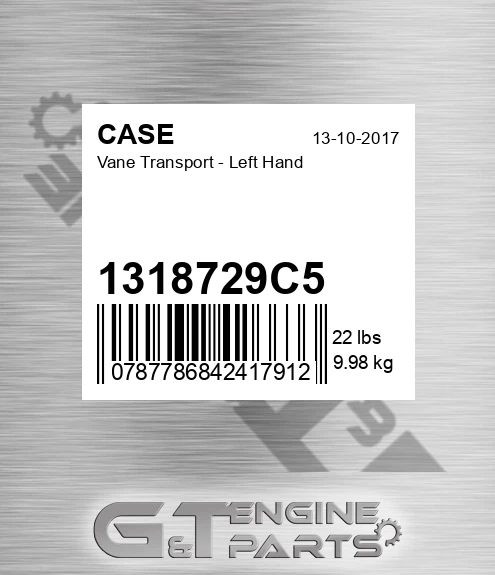 1318729C5 Vane Transport - Left Hand for CASE