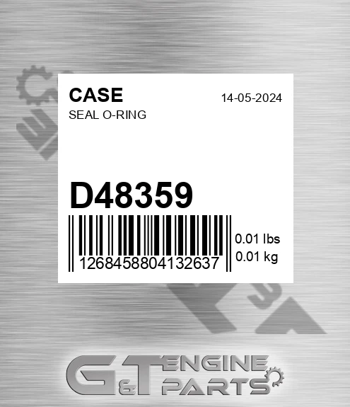 D48359 CASE Seal O-ring