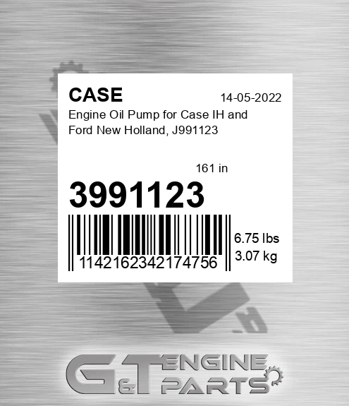 3991123 Engine Oil Pump For Ih And Ford New Holland, J991123