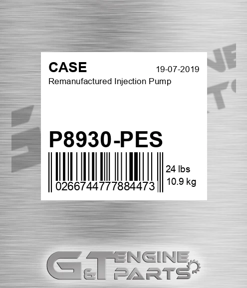 P8930-PES Remanufactured Injection Pump