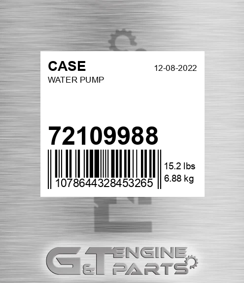 72109988 CASE Water Pump