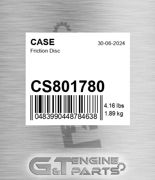 CS801780 CASE Friction Disc
