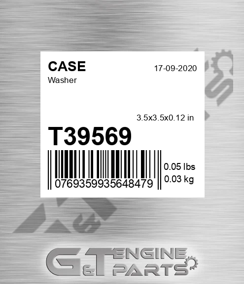 T39569 CASE Washer