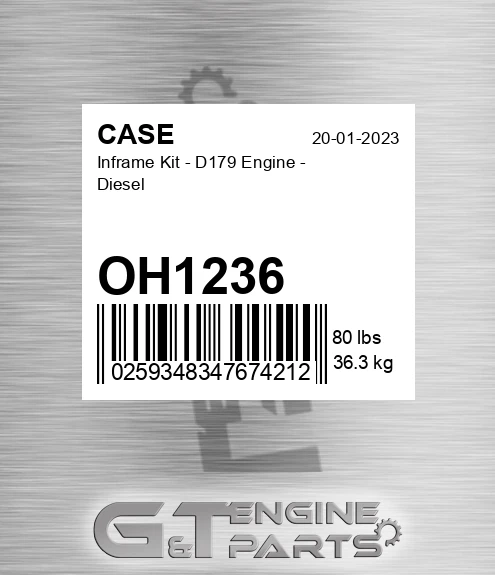 OH1236 Inframe Kit - D179 Engine - Diesel