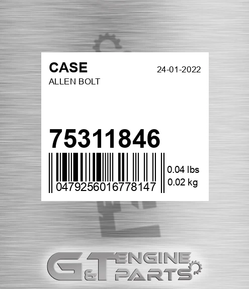 75311846 Allen Bolt