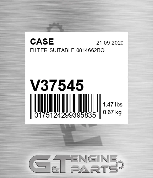 V37545 Filter Suitable 0814662bq