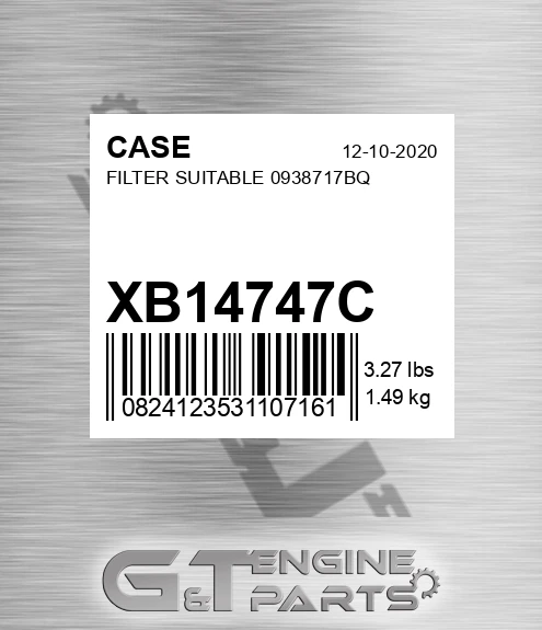 XB14747C Filter Suitable 0938717bq