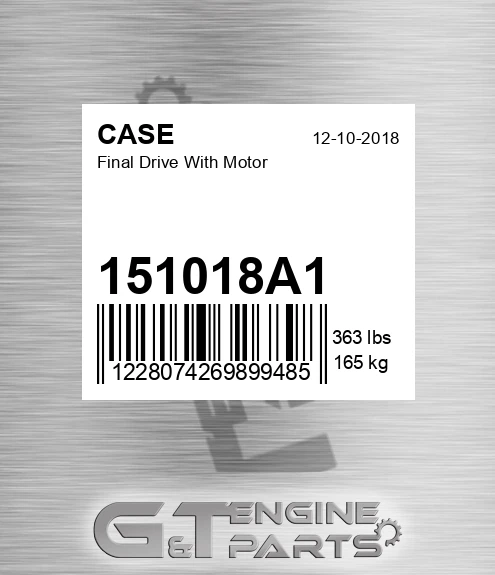 151018A1 CASE Final Drive With Motor