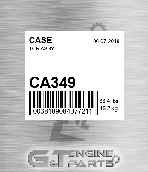 CA349 CASE Tcr Assy