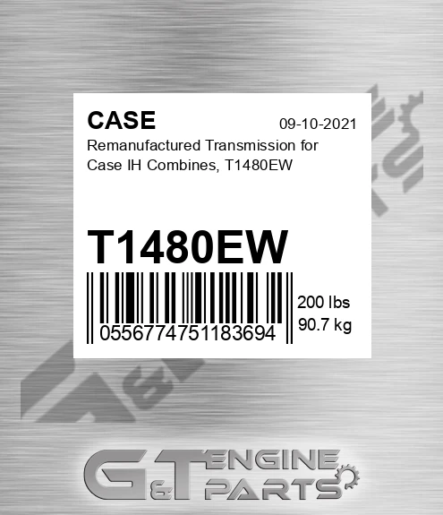 T1480EW Remanufactured Transmission For Ih Combines,
