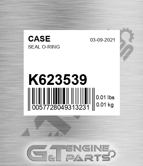 K623539 CASE Seal O-ring