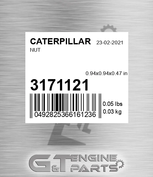 317-1121 Nut for CATERPILLAR