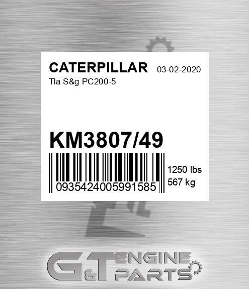 KM380749 Tla S&g Pc200-5 for CATERPILLAR