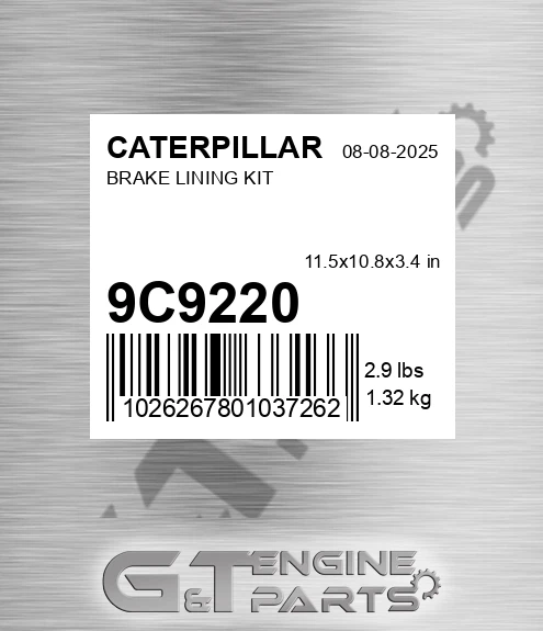 9C9220 Brake Lining Kit