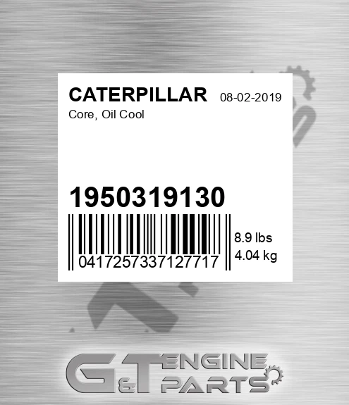 1950319130 Core, Oil Cool for CATERPILLAR