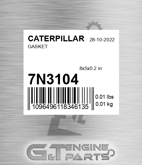 7N-3104 Gasket for CATERPILLAR