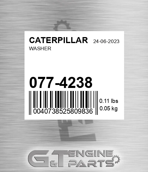 077-4238 Washer for CATERPILLAR