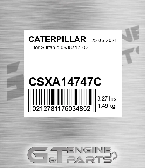 CSXA14747C Filter Suitable 0938717bq