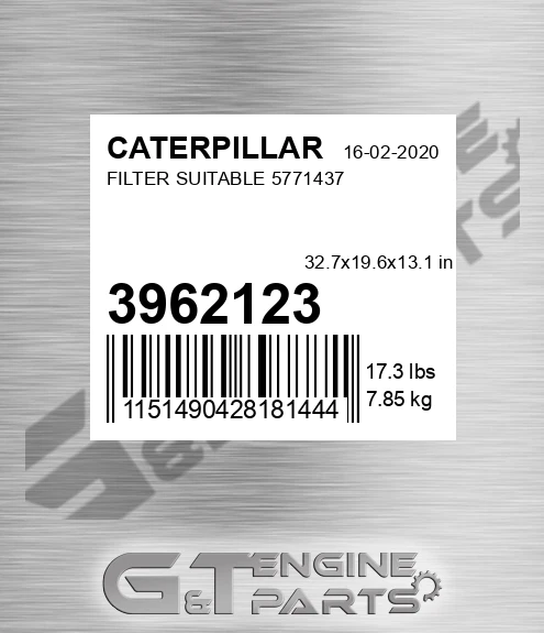 396-2123 Filter Suitable 5771437