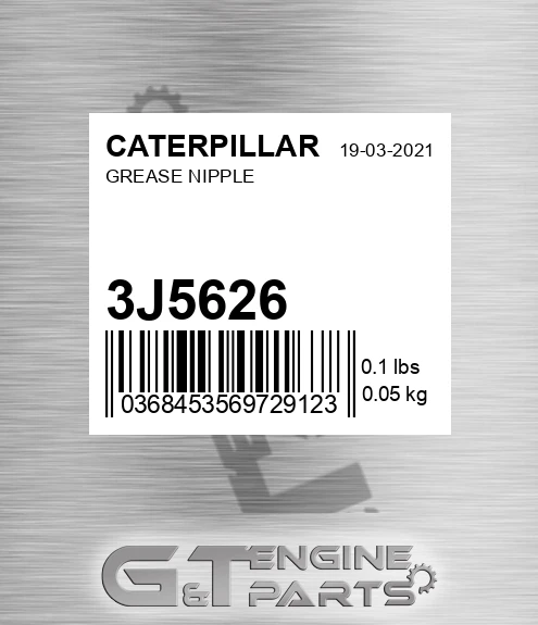 3J-5626 Grease Nipple for CATERPILLAR