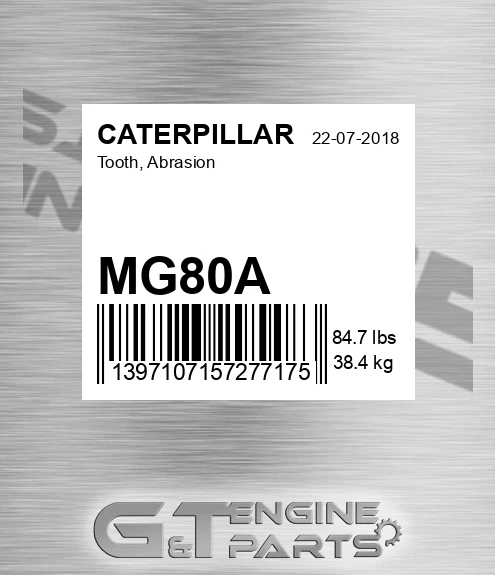 MG80A Tooth, Abrasion for CATERPILLAR