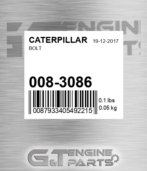 008-3086 Bolt for CATERPILLAR