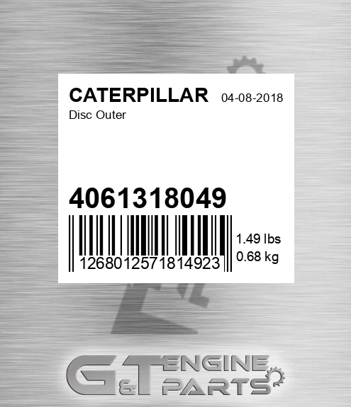 4061318049 Disc Outer for CATERPILLAR