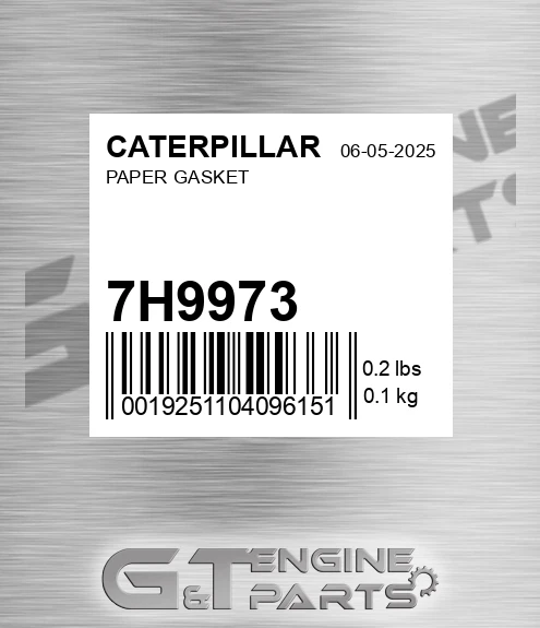 7H-9973 Paper Gasket for CATERPILLAR
