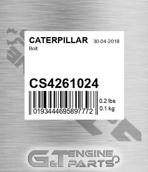 CS4261024 Bolt for CATERPILLAR