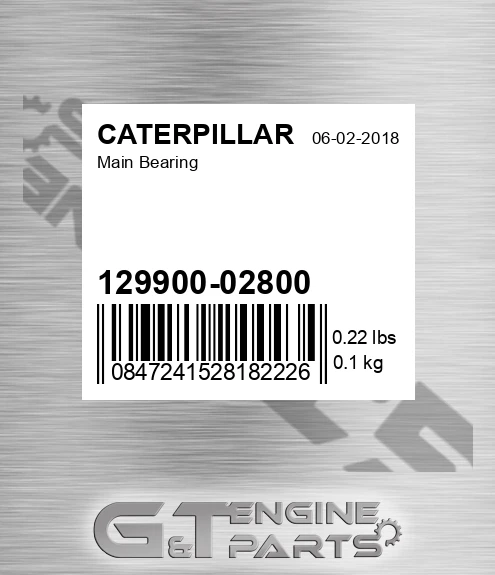 129900-02800 Main Bearing