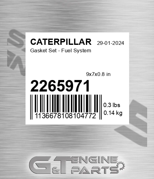 2265971 Gasket Set - Fuel System
