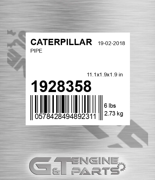 1928358 Pipe for CATERPILLAR