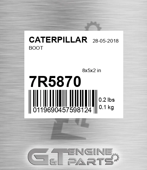 7R5870 Boot for CATERPILLAR