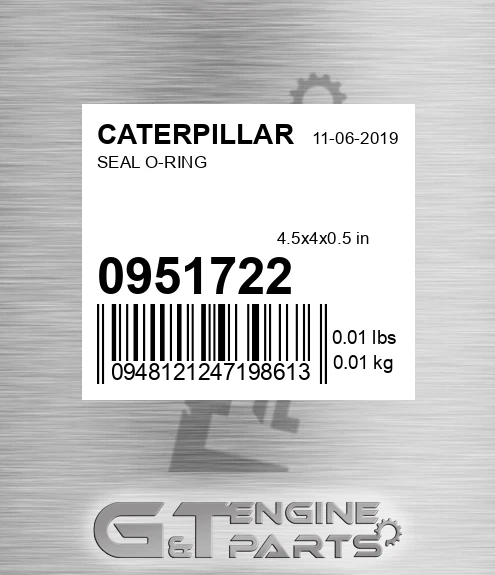 095-1722 Seal O-ring for CATERPILLAR